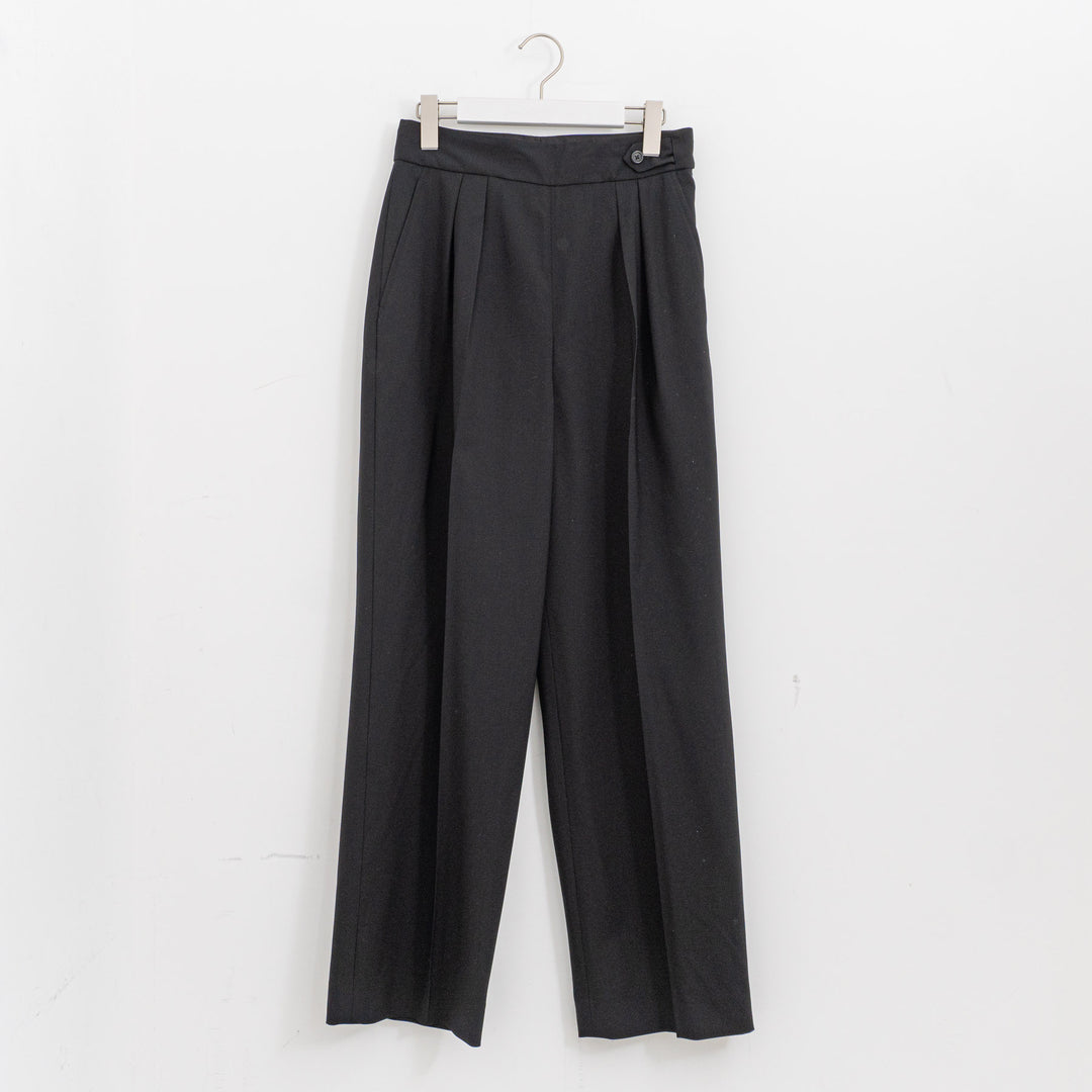 MARGARET HOWELL /WOMEN　FINE WOOL POPLIN TROUSERS 578-6142203