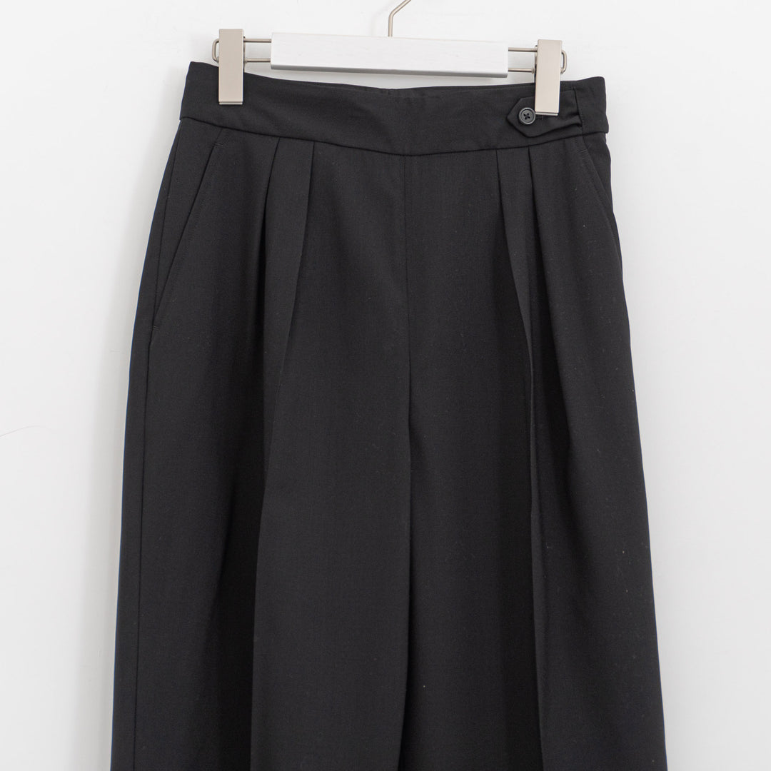 MARGARET HOWELL /WOMEN　FINE WOOL POPLIN TROUSERS 578-6142203