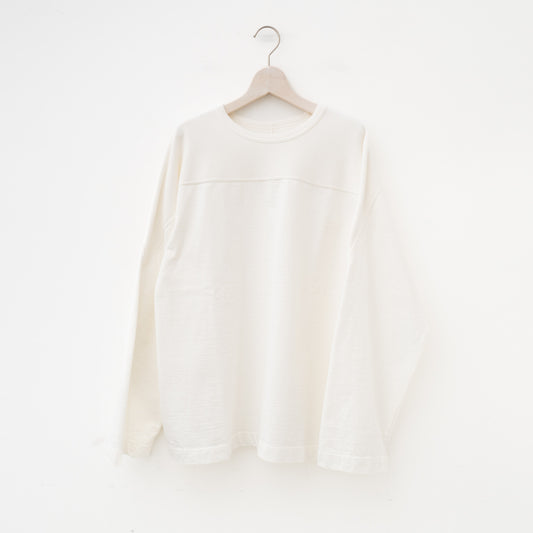 nonnotte｜MEN　football long sleeve-open end loopwheel jersey（white）