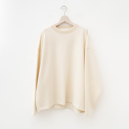 nonnotte｜MEN　box pullover-super120's heavyinlay melton（raw white）