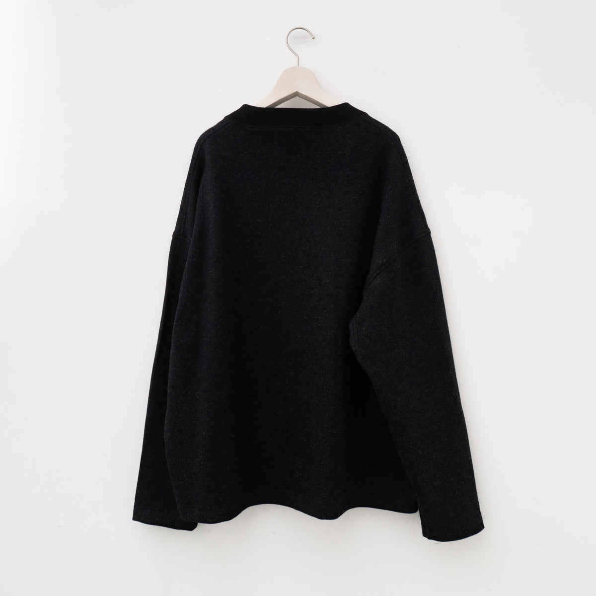 nonnotte｜MEN　box pullover-super120's heavyinlay melton