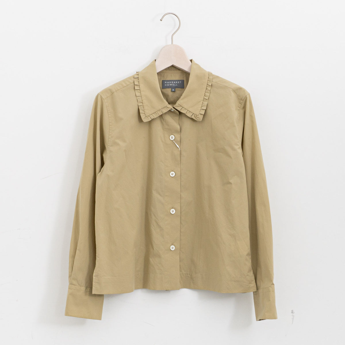 MARGARET HOWELL｜WOMEN　SUPER FINE COTTON POPLIN SHIRT 578-6153209（LEMON GRASS）