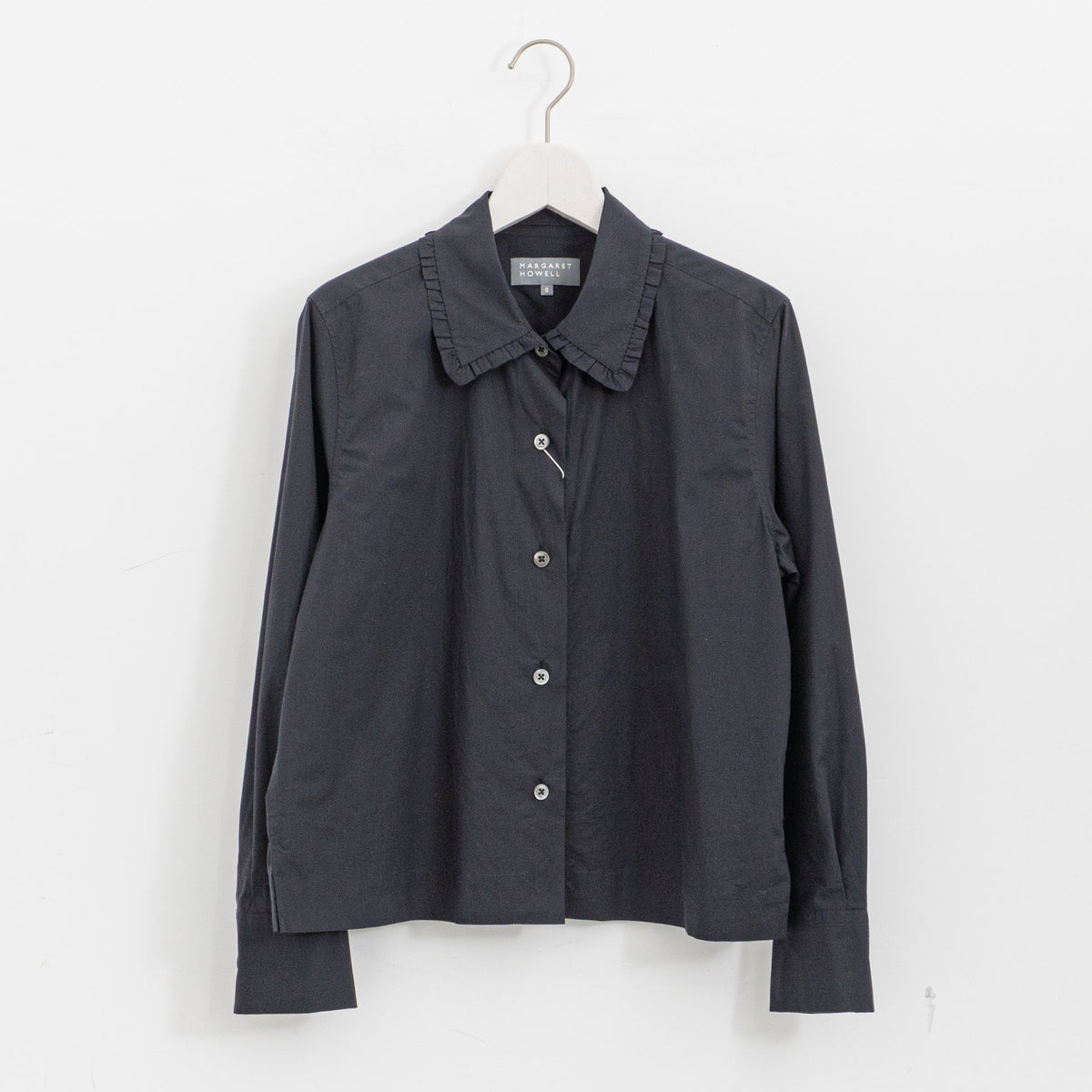MARGARET HOWELL｜WOMEN　SUPER FINE COTTON POPLIN SHIRT 578-6153209（DARK NAVY）