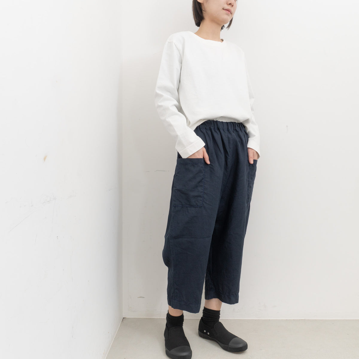 homspun｜WOMEN　リネンバイオ8分丈パンツ 261-3406 Y