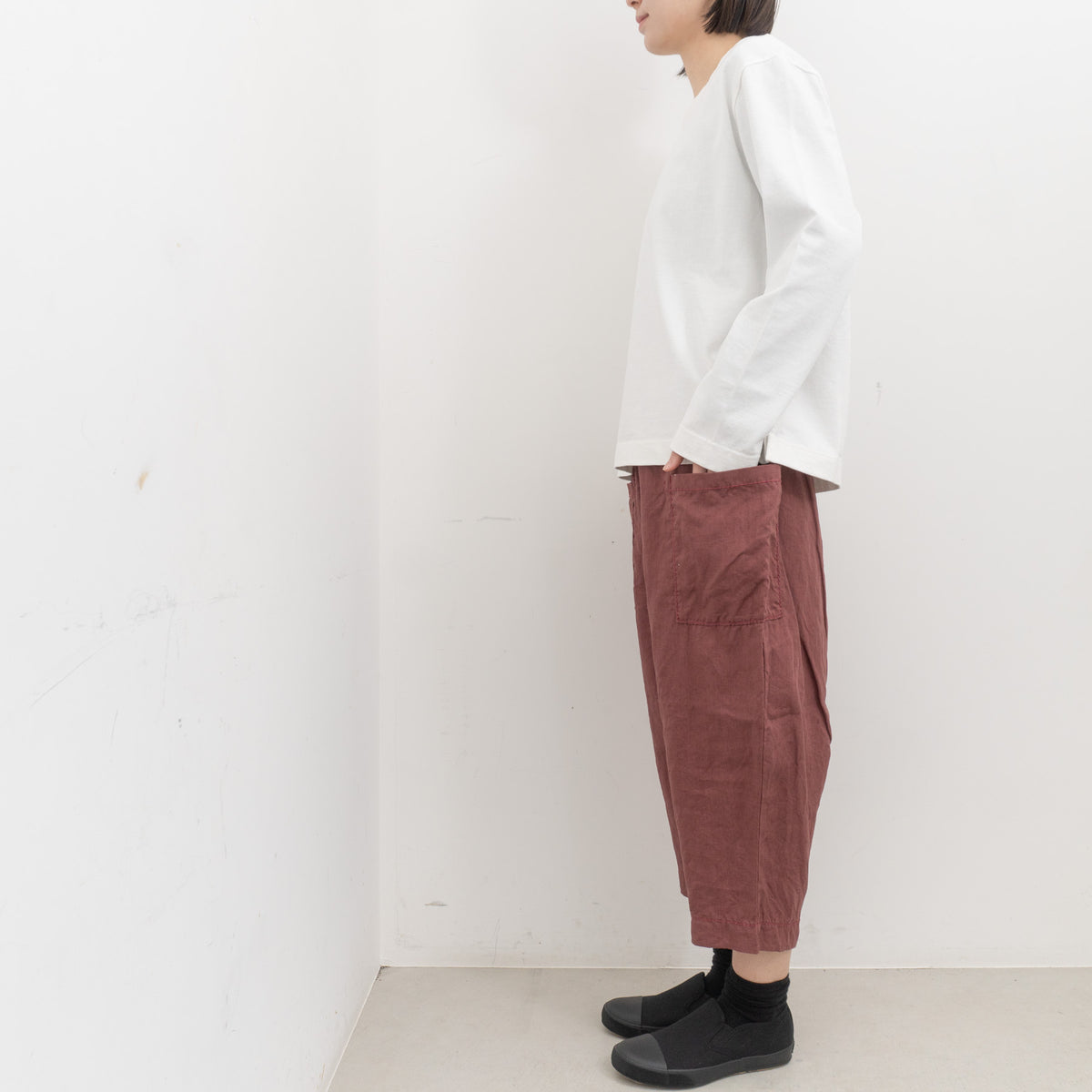 homspun｜WOMEN　リネンバイオ8分丈パンツ 261-3406 Y