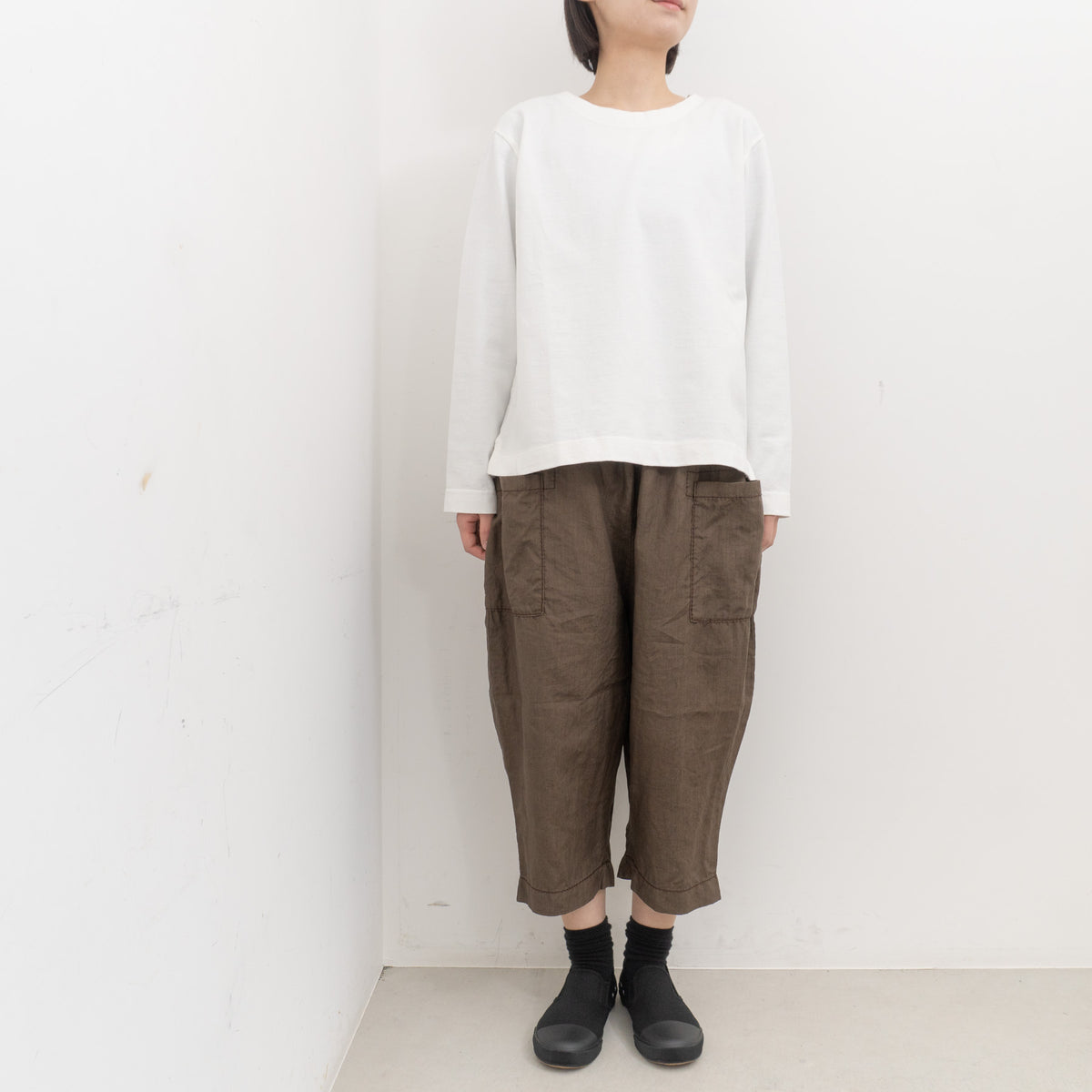 homspun｜WOMEN　リネンバイオ8分丈パンツ 261-3406 Y