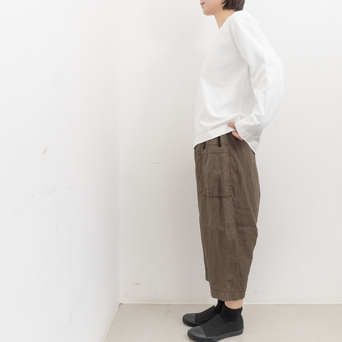 homspun｜WOMEN　リネンバイオ8分丈パンツ 261-3406 Y