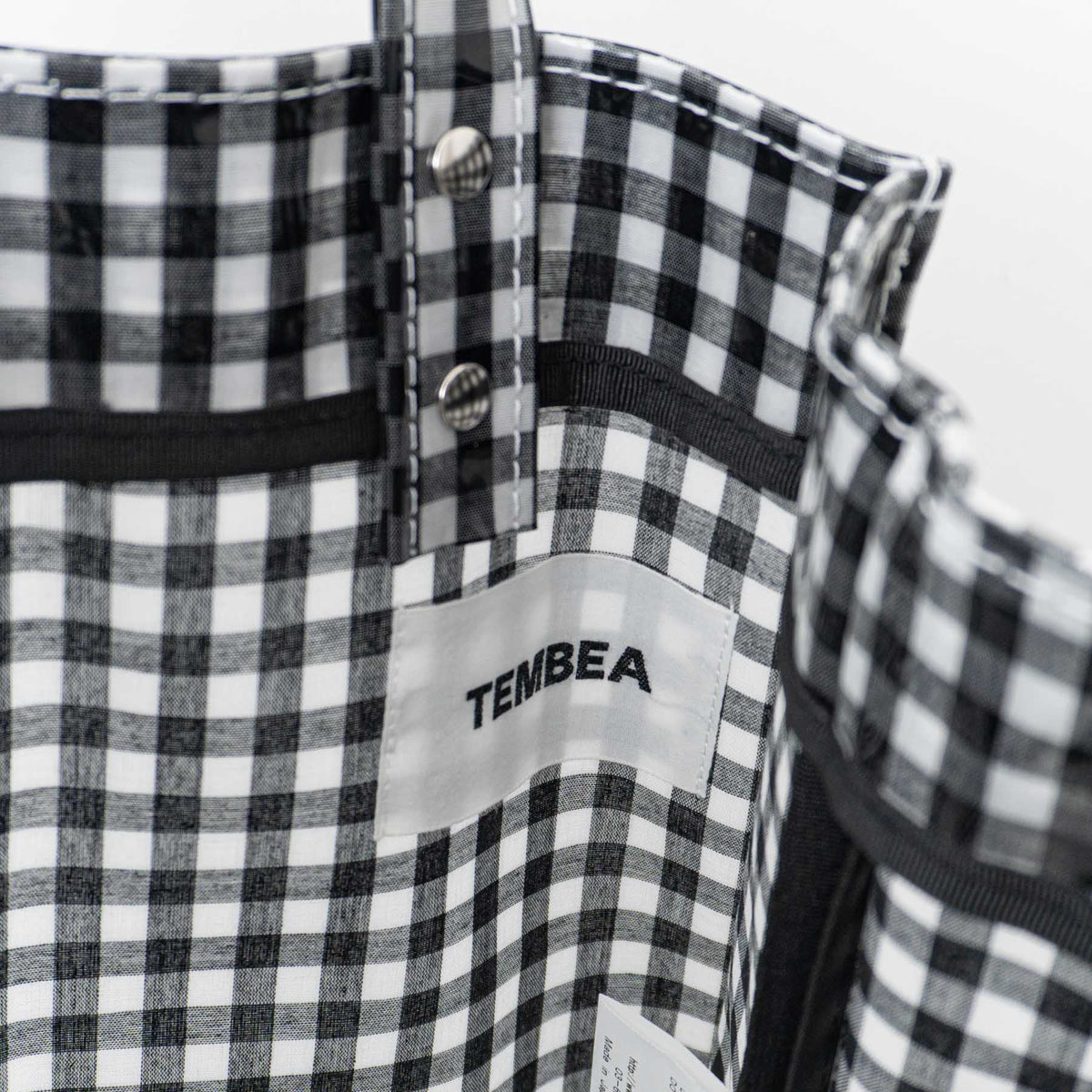 TEMBEA｜PAPER TOTE col.GINGHAM/BLACK