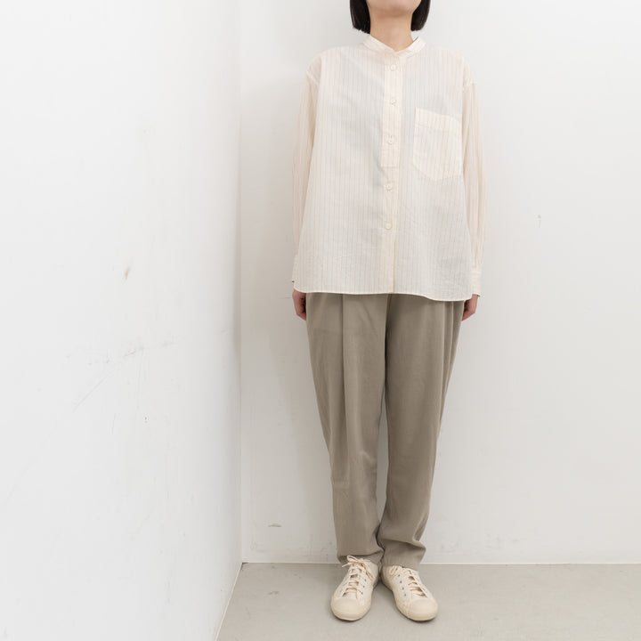 evam eva/　brushed cotton tuck pantsE253T169