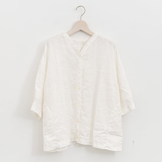 homspun｜リネンバイオ Vネックブラウス 261-5742（1.off white）