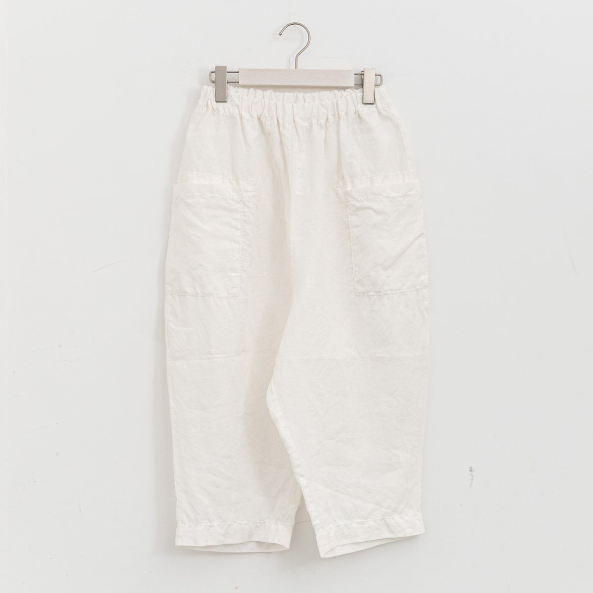 homspun｜WOMEN　リネンバイオ8分丈パンツ 261-3406 Y（1.off white）