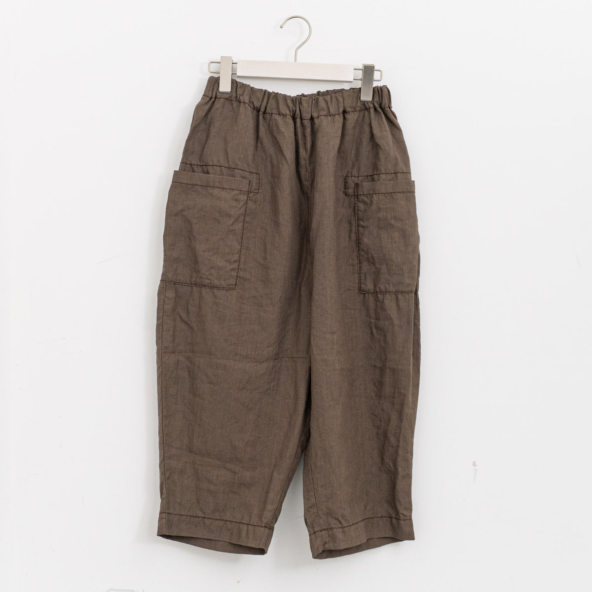 homspun｜WOMEN　リネンバイオ8分丈パンツ 261-3406 Y（3.toupe）