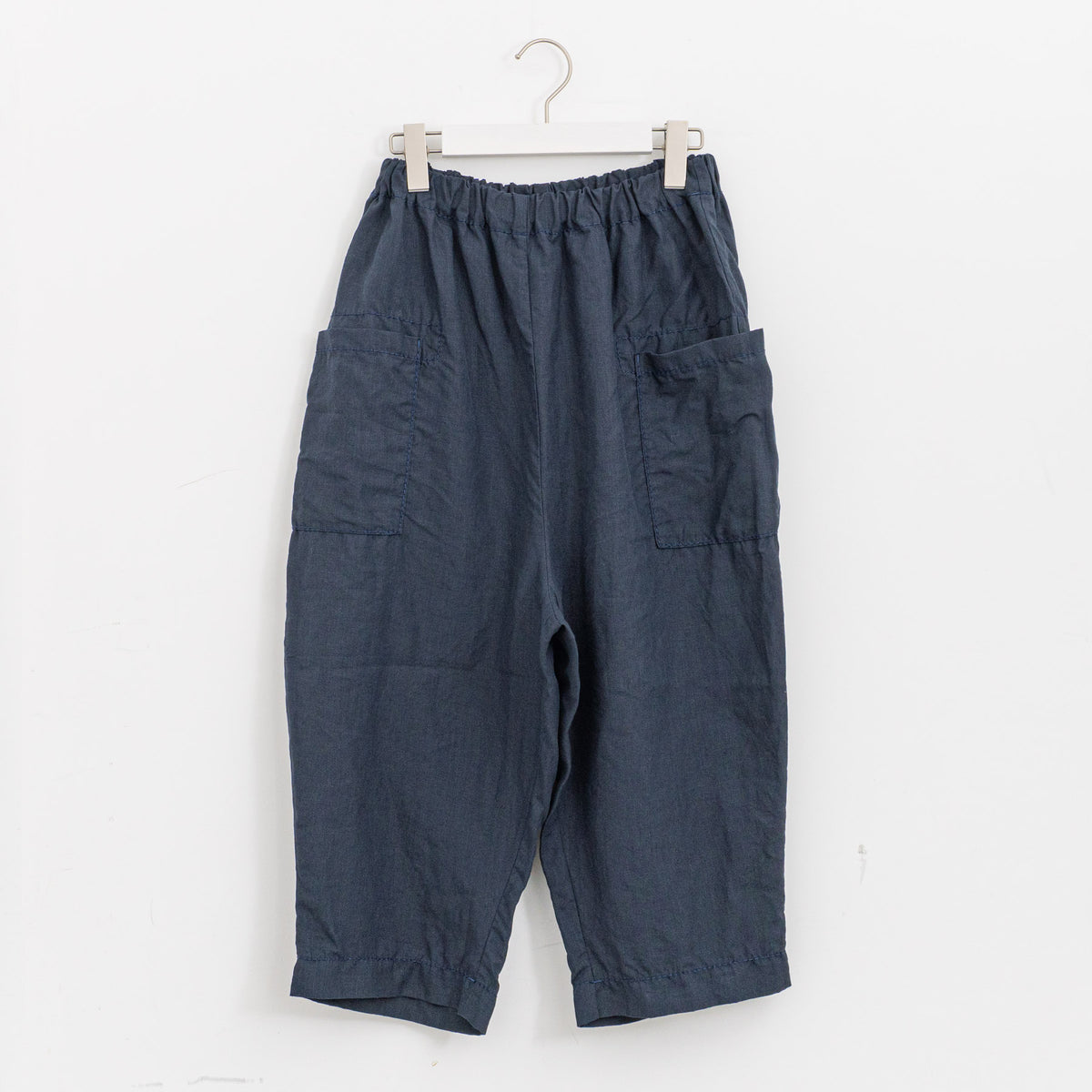 homspun｜WOMEN　リネンバイオ8分丈パンツ 261-3406 Y（4.navy）