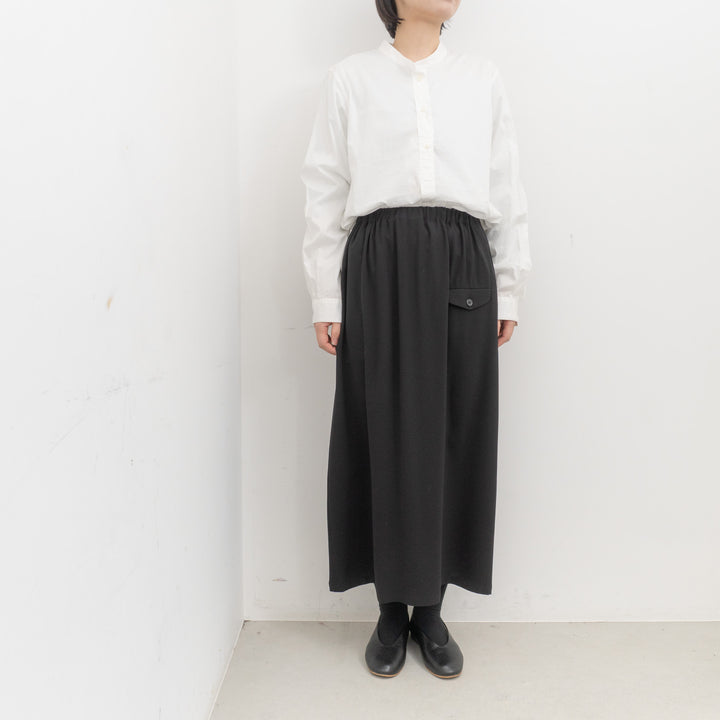 ゴーシュ /　バックサテンブラック　ロングスカート G261-S019