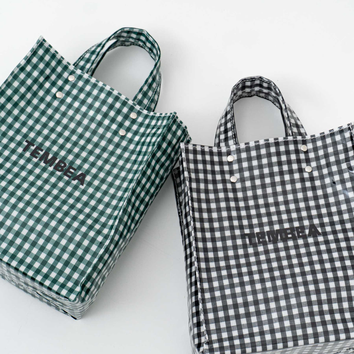 TEMBEA｜PAPER TOTE col.GINGHAM/GREEN