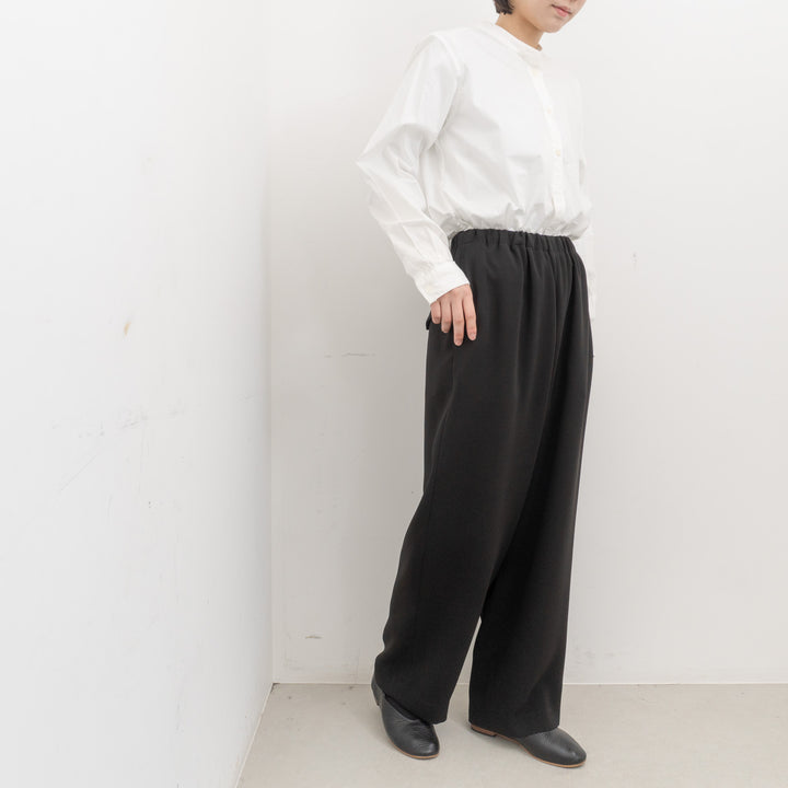 ゴーシュ /　ストレッチブラック ワイドパンツ G261-P017