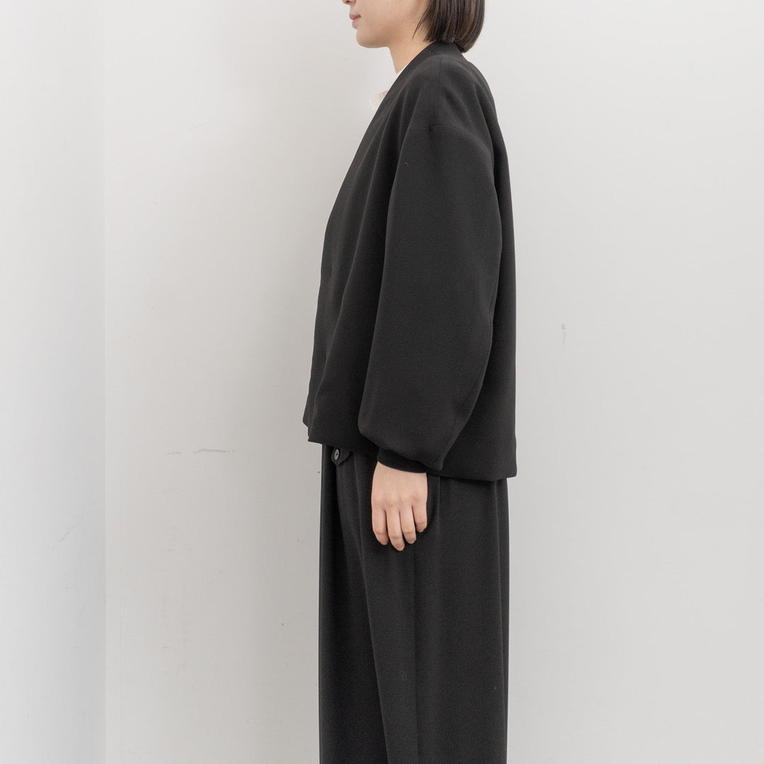 ゴーシュ/　ストレッチブラック 袖リブジャケット G261-J014