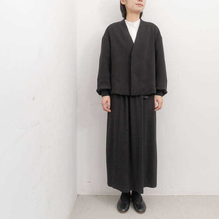 ゴーシュ/　ストレッチブラック 袖リブジャケット G261-J014