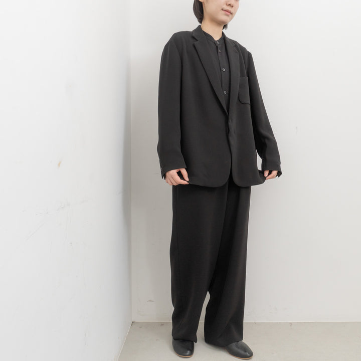 ゴーシュ /　ストレッチブラック ワイドパンツ G261-P017