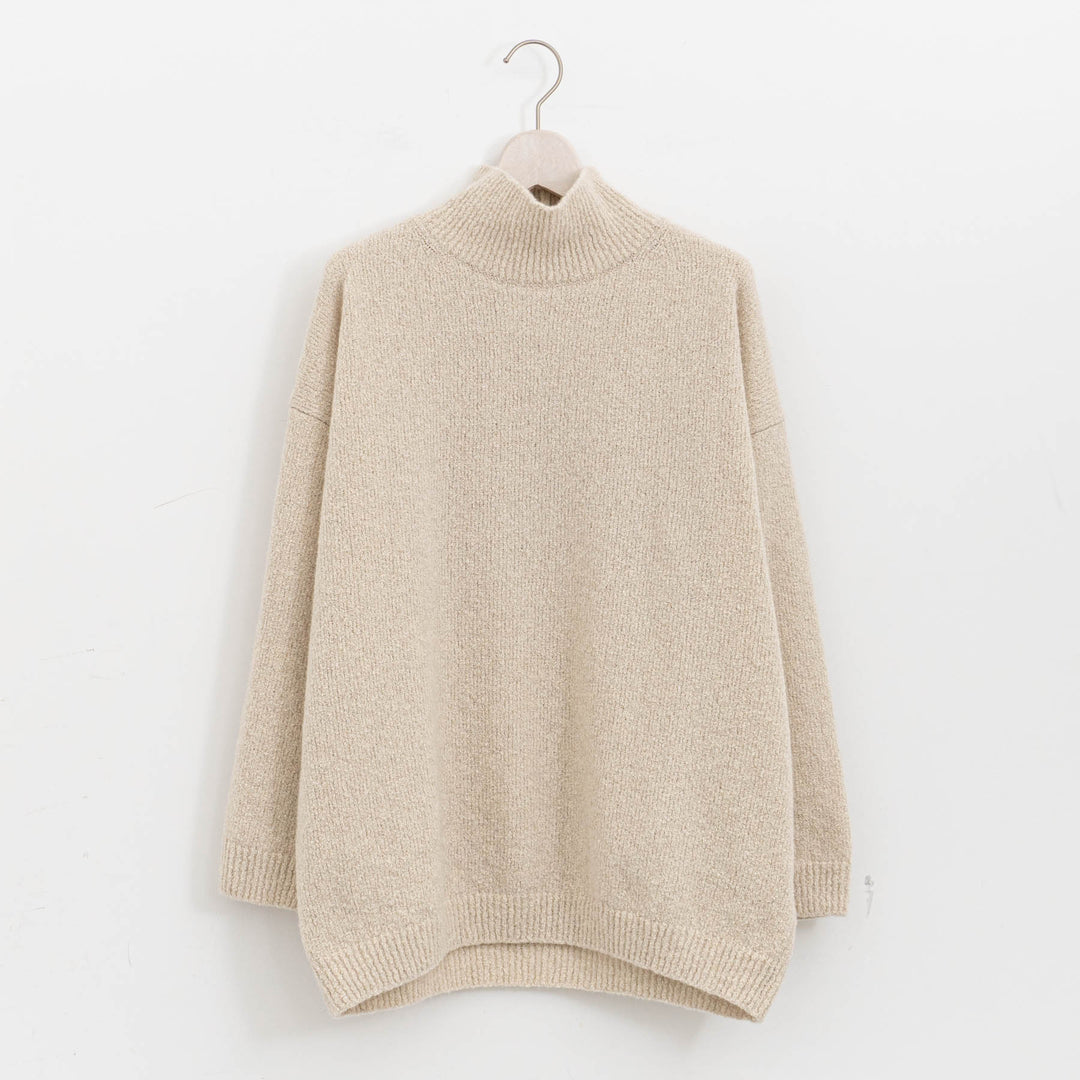 evam eva/　boucle yarn turtleneck E253K216