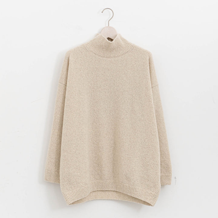 evam eva/　boucle yarn turtleneck E253K216