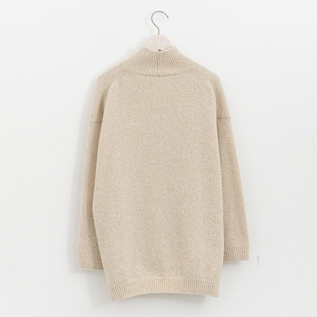 evam eva/　boucle yarn turtleneck E253K216