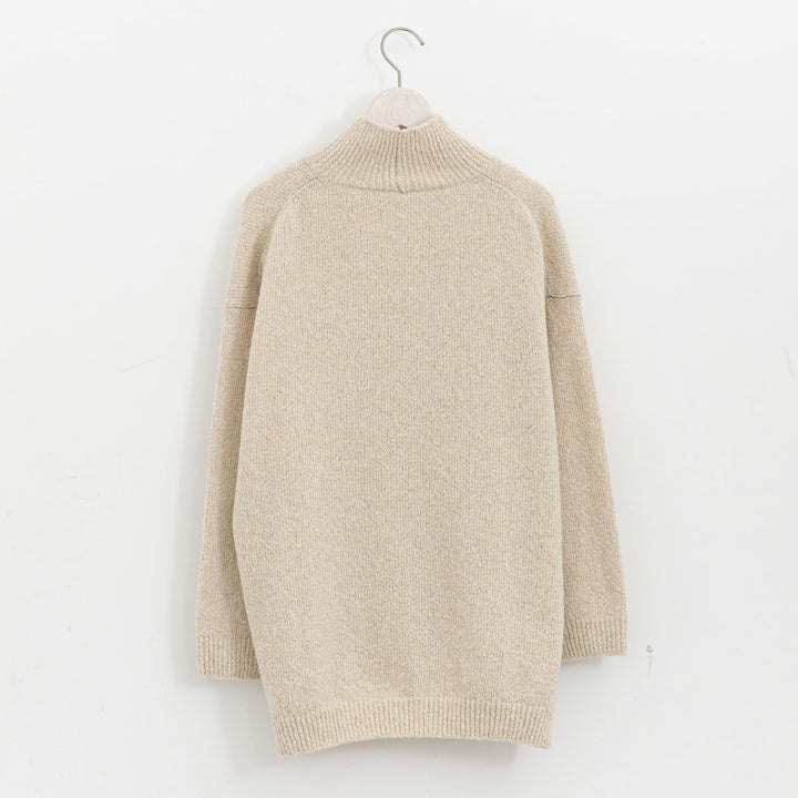 evam eva/　boucle yarn turtleneck E253K216