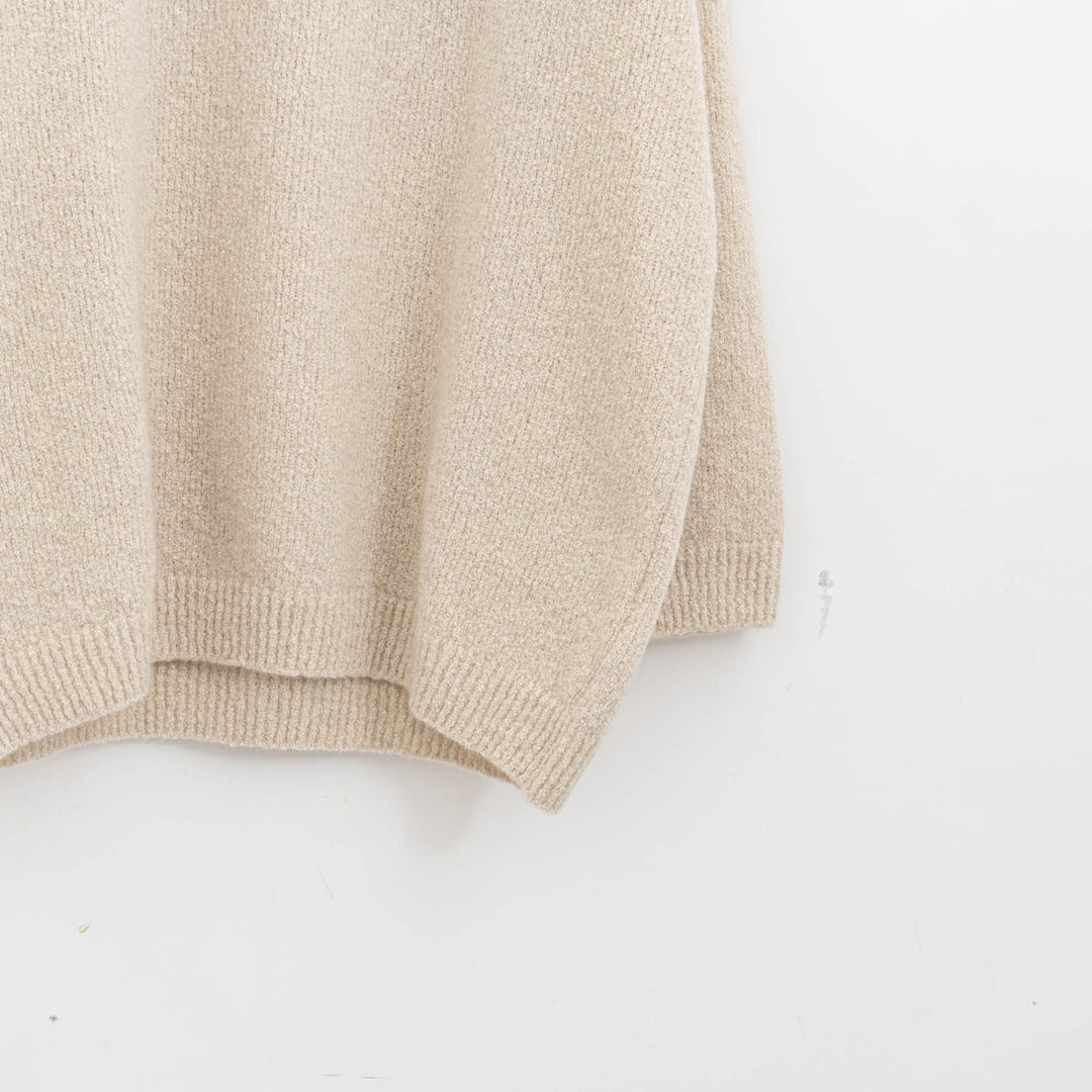 evam eva/　boucle yarn turtleneck E253K216