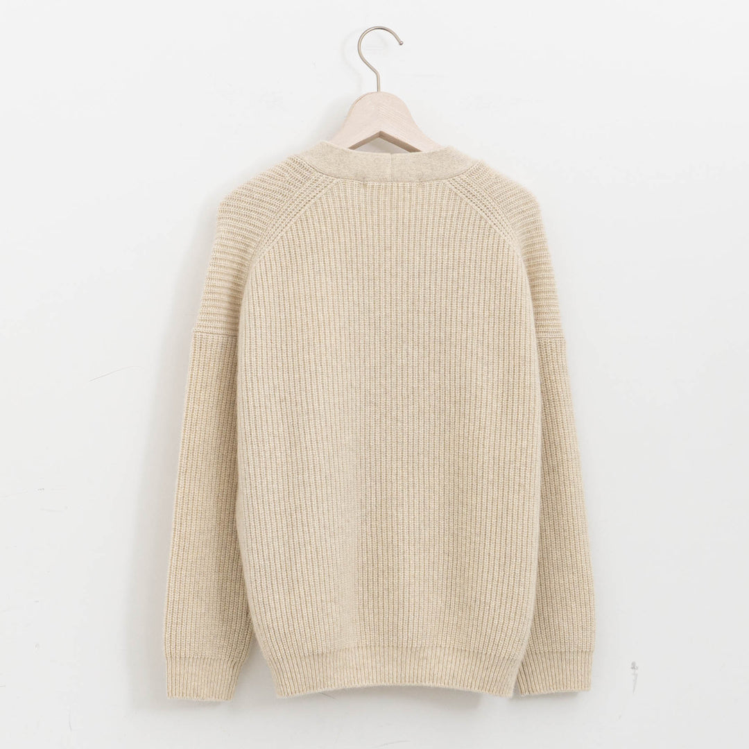 evam eva/　wool fox aze cardigan E253K200