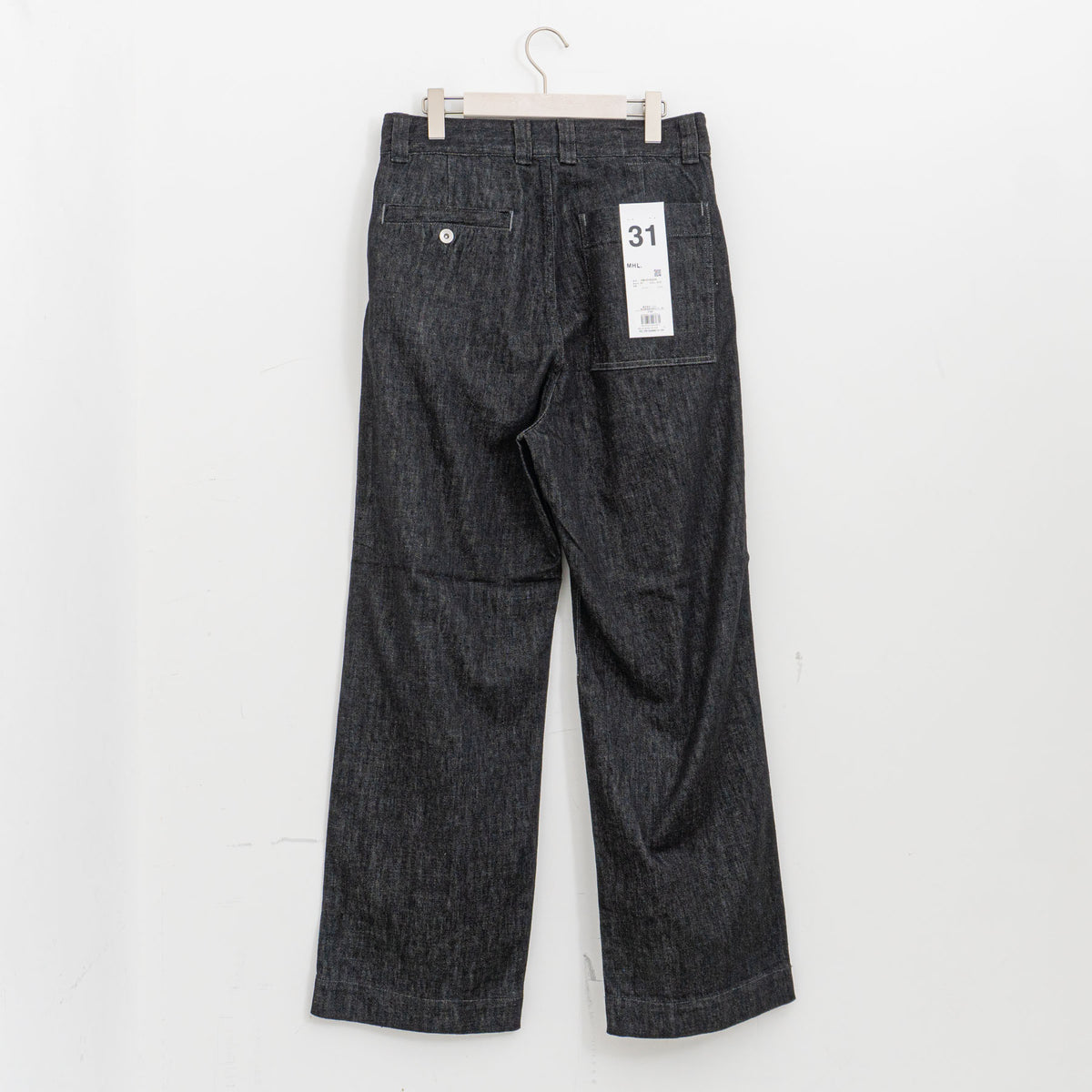 MHL.｜MEN　CANTON BLACK LIGHT DENIM TROUSERS 596-6140204-suomi