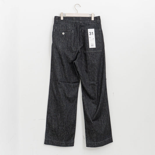 MHL.｜MEN　CANTON BLACK LIGHT DENIM TROUSERS 596-6140204-suomi
