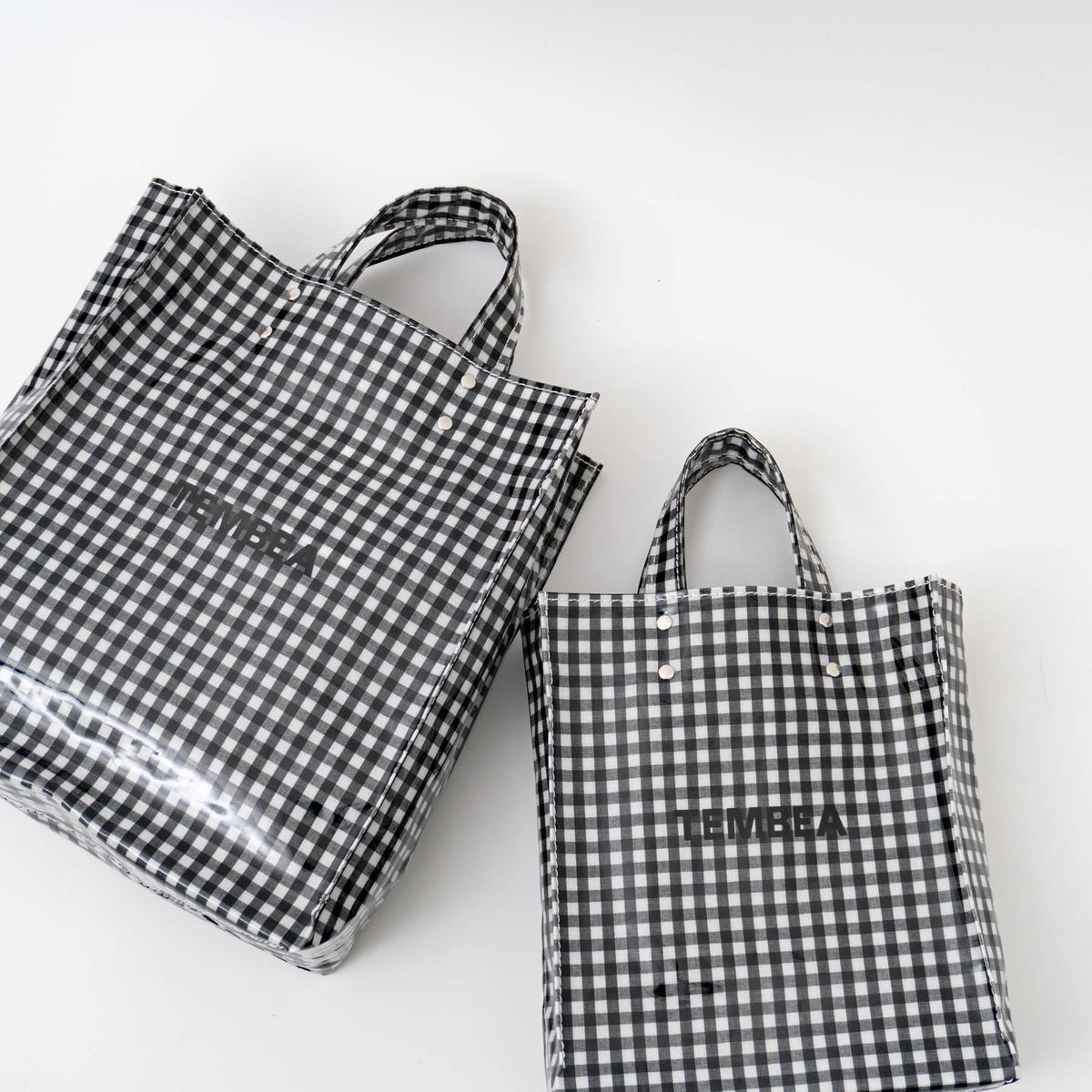TEMBEA｜PAPER TOTE col.GINGHAM/BLACK
