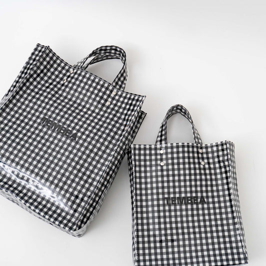 TEMBEA｜PAPER TOTE col.GINGHAM/BLACK