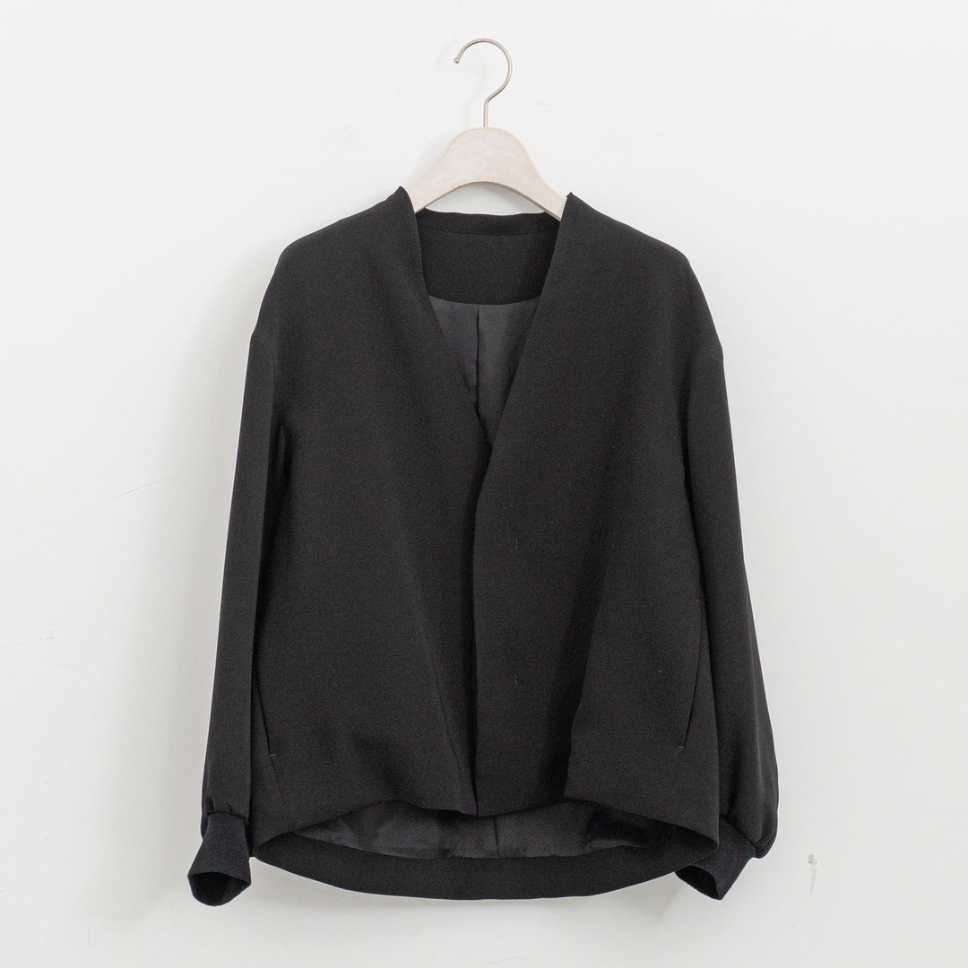 ゴーシュ/　ストレッチブラック 袖リブジャケット G261-J014