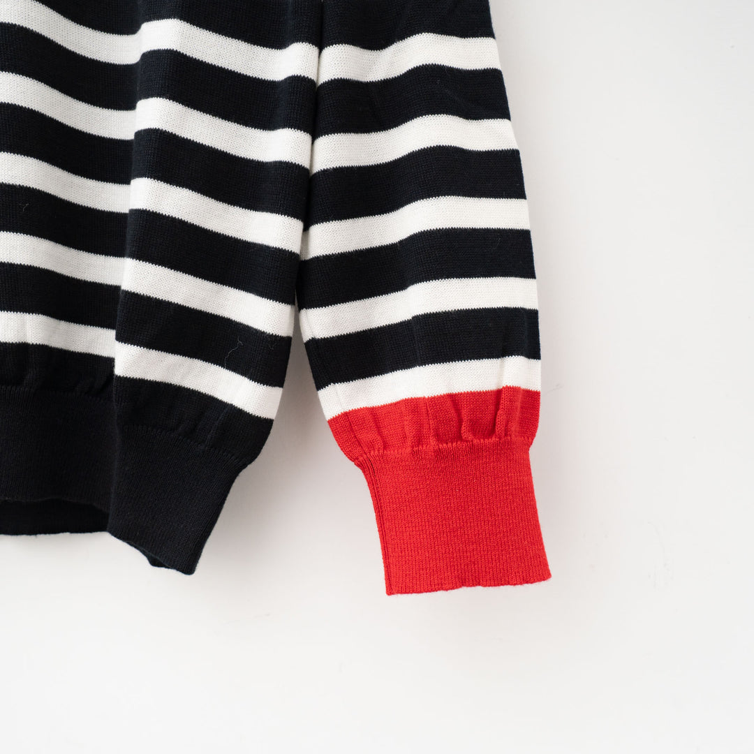 【完売】atelier naruse /WOMEN　cotton wool border knit 　　nakt-30