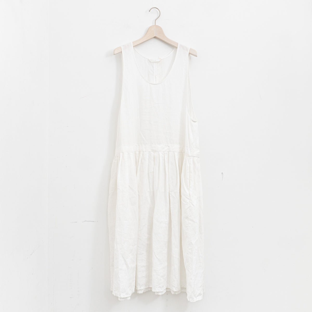 homspun｜WOMEN　リネンバイオ ノースリーブワンピース col.off white-suomi