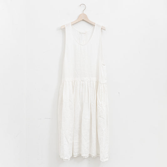 homspun｜WOMEN　リネンバイオ ノースリーブワンピース col.off white-suomi
