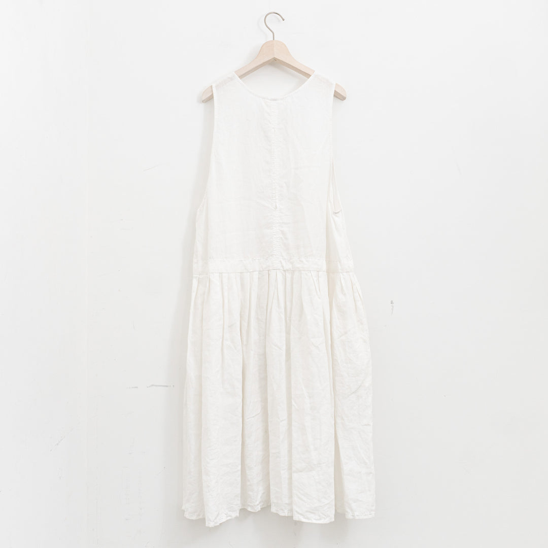 homspun/WOMEN　リネンバイオ ノースリーブワンピース col.off white-suomi