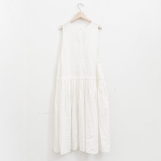 homspun｜WOMEN　リネンバイオ ノースリーブワンピース col.off white-suomi