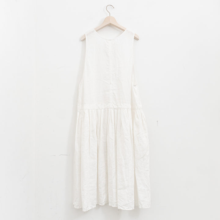 homspun/WOMEN　リネンバイオ ノースリーブワンピース col.off white-suomi