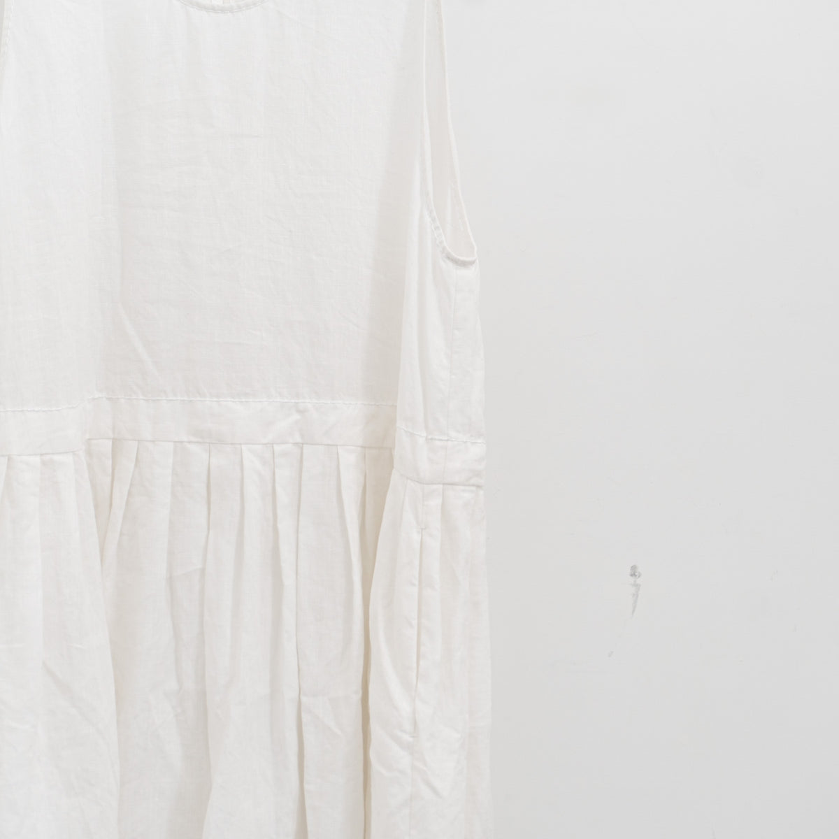 homspun｜WOMEN　リネンバイオ ノースリーブワンピース col.off white-suomi