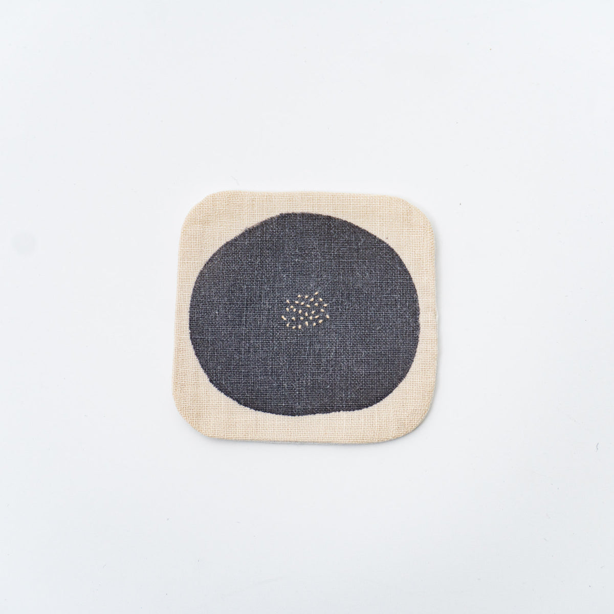 トモタケ｜リネンコースター　あんぱん ケシ Anpan-Poppy Seed