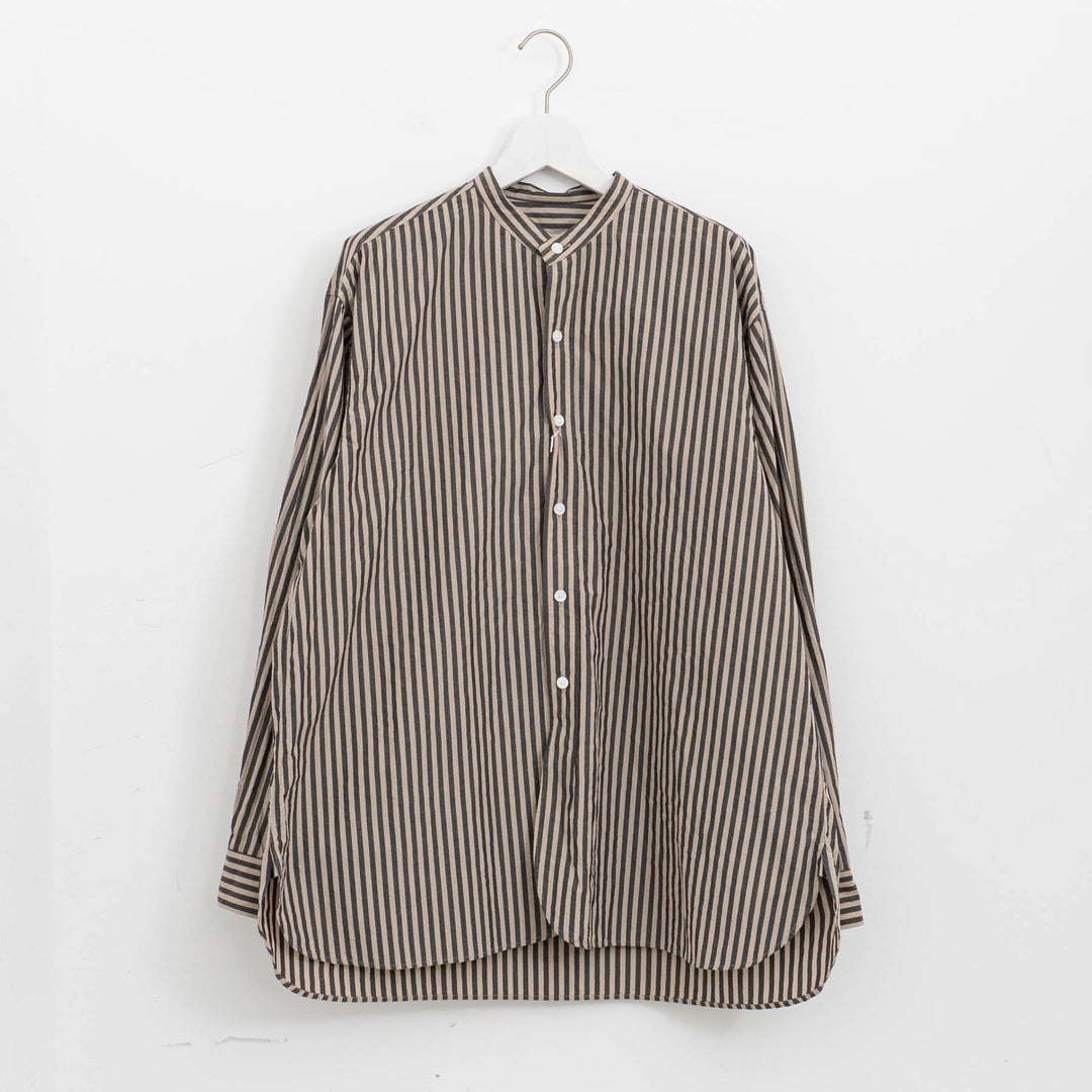 KAPTAIN SUNSHINE/　Bumpy Stripe Stand Collar Shirt KS26SSH06