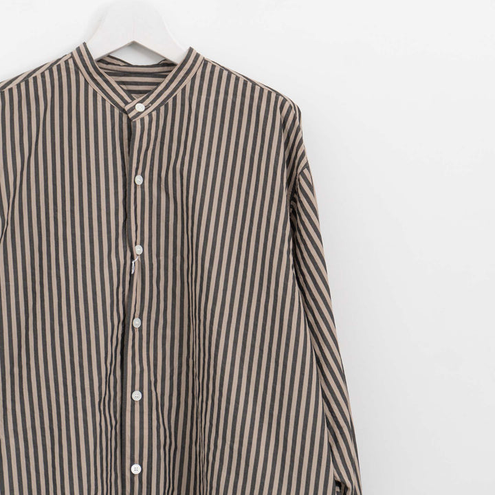 KAPTAIN SUNSHINE/　Bumpy Stripe Stand Collar Shirt KS26SSH06