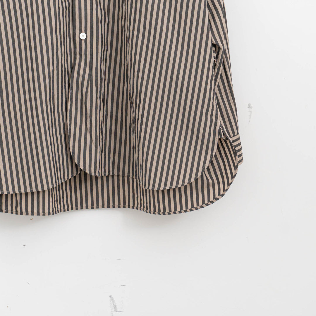 KAPTAIN SUNSHINE/　Bumpy Stripe Stand Collar Shirt KS26SSH06