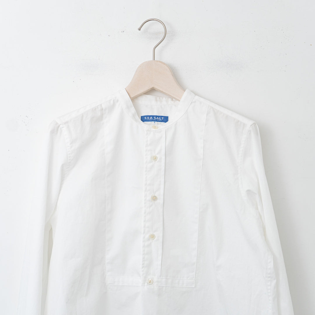 SEA SALT/　collar less shirt