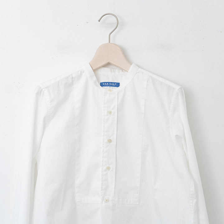 SEA SALT/　collar less shirt