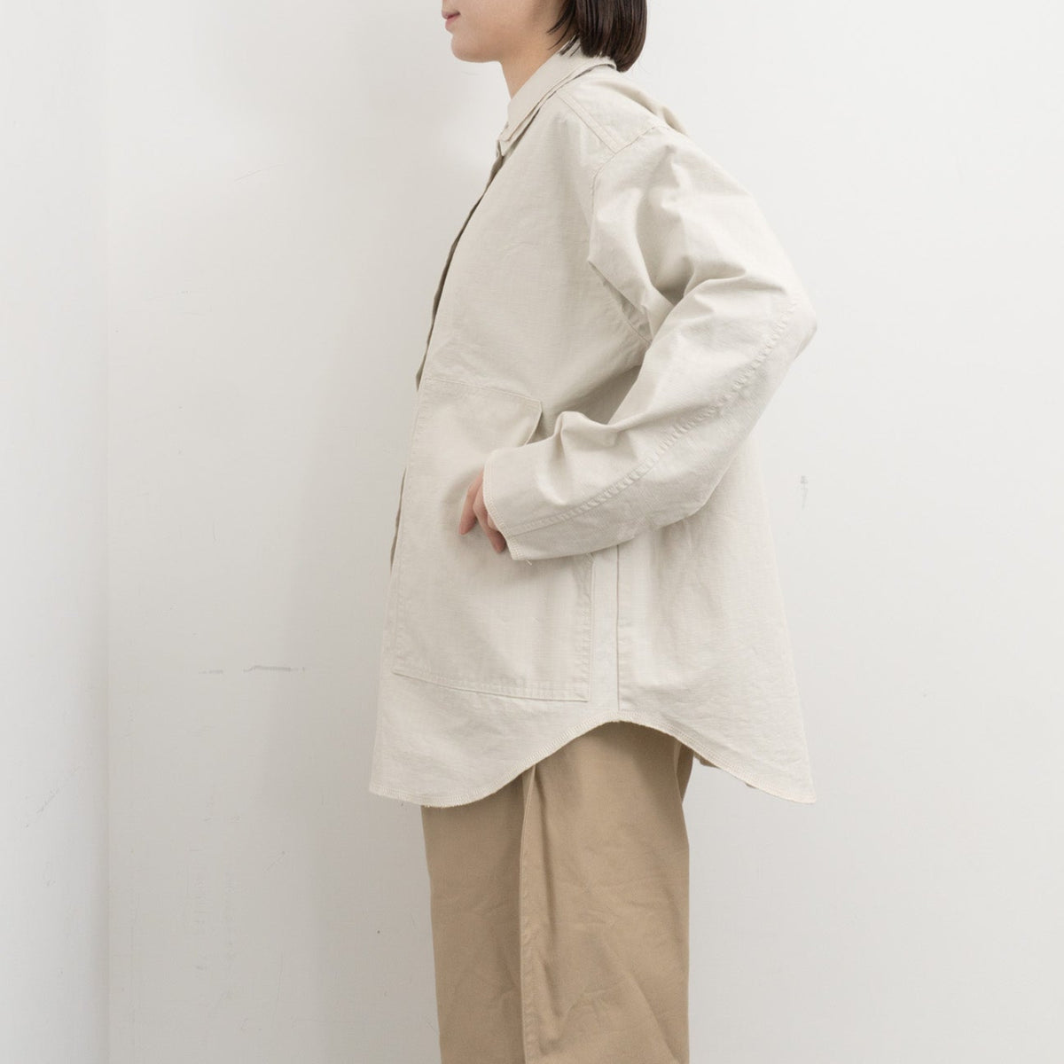 homspun｜WOMEN リップストップシャツジャケット　 261-2040