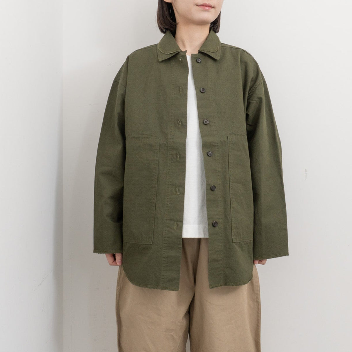 homspun｜WOMEN リップストップシャツジャケット　 261-2040