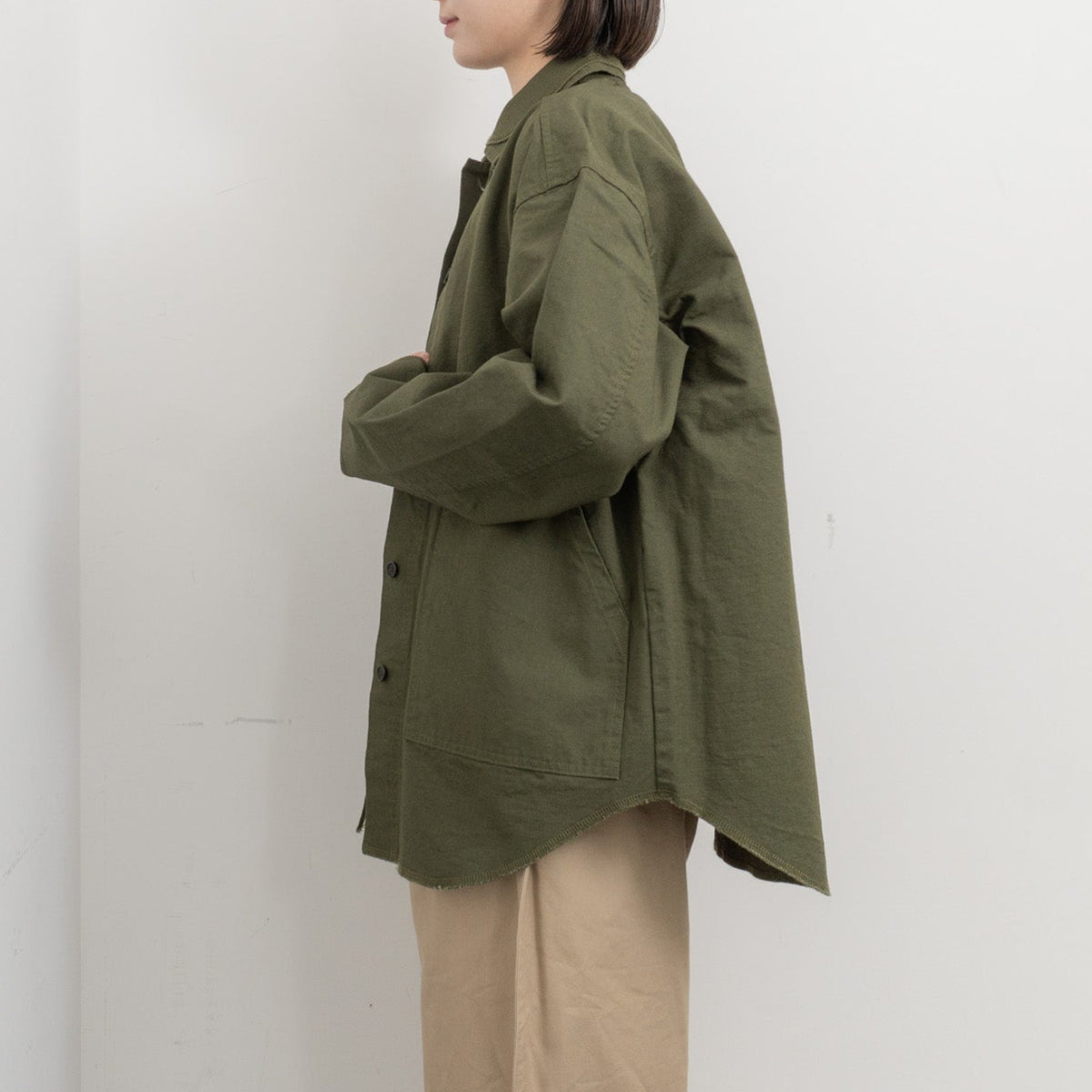 homspun｜WOMEN リップストップシャツジャケット　 261-2040